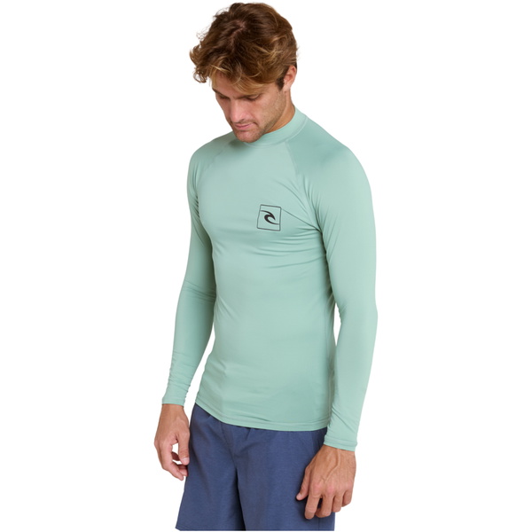 2026 Rip Curl Da Uomo Canotta In Lycra A Maniche Lunghe Streamline UPF 171MRV - Aloe